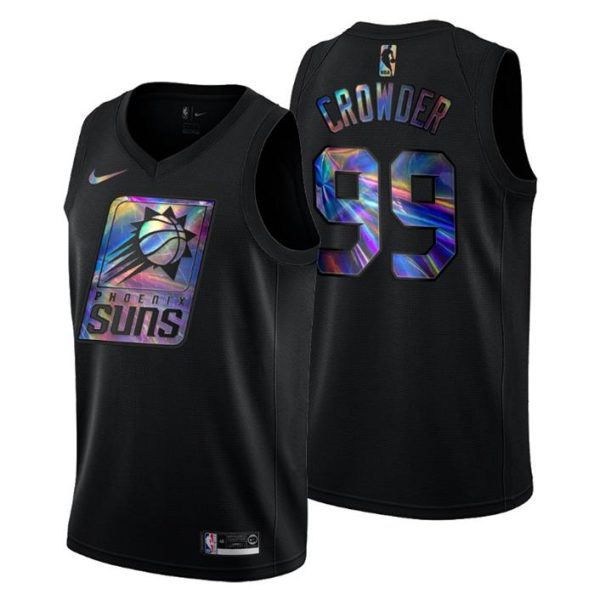 Phoenix Suns Trikot Jae Crowder #99 Iridescent Holographic Schwarz