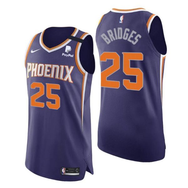 Phoenix Suns Trikot No. 25 Mikal Bridges Authentic Icon Lila