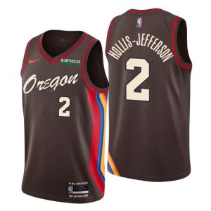 Portland Trail Blazers Trikot City Edition #2 Rondae Hollis-Jefferson Chocolate