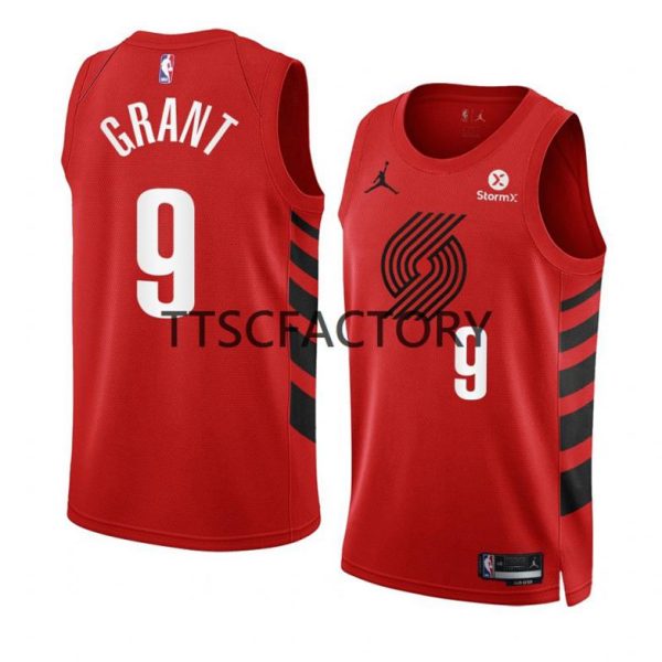 Portland Trail Blazers Trikot Jerami Grant 9 Nike 2022-23 Statement Edition Rot Herren Swingman