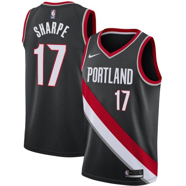 Portland Trail Blazers Trikot Nike Icon Edition Swingman – Schwarz – Shaedon Sharpe – Kinder