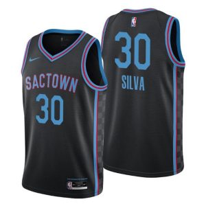 Sacramento Kings Trikot City Edition Chris Silva No. 30 Schwarz Swingman