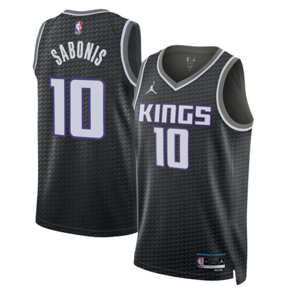 Sacramento Kings Trikot Jordan Statement Edition 2022-23 Swingman Schwarz Version Domantas Sabonis 10 Herren