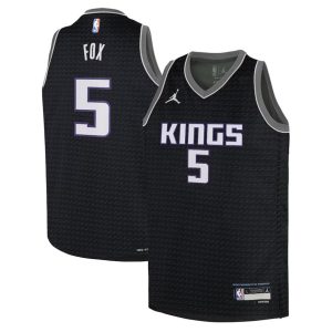 Sacramento Kings Trikot Jordan Statement Edition Swingman 22 – Schwarz – De’Aaron Fox – Kinder