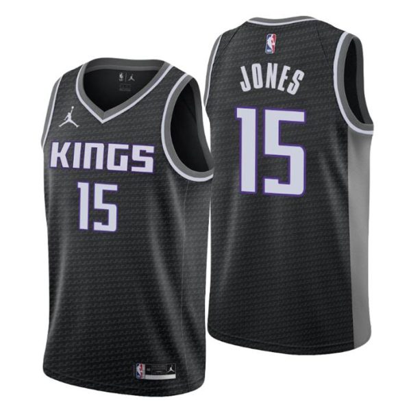 Sacramento Kings Trikot No. 15 Damian Jones Schwarz Swingman Earned Edition