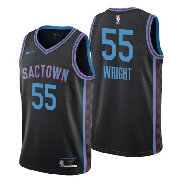 Sacramento Kings Trikot No. 55 Delon Wright Schwarz Swingman City Edition