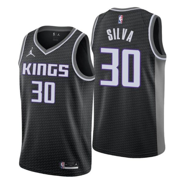 Sacramento Kings Trikot Statement Edition Chris Silva No. 30 Schwarz Swingman