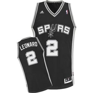 San Antonio Spurs Trikot #2 Kawhi Leonard Revolution 30 Swingman Road Schwarz