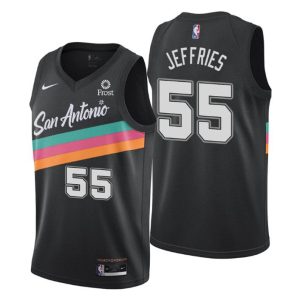 San Antonio Spurs Trikot City Edition DaQuan Jeffries #55 Schwarz Swingman