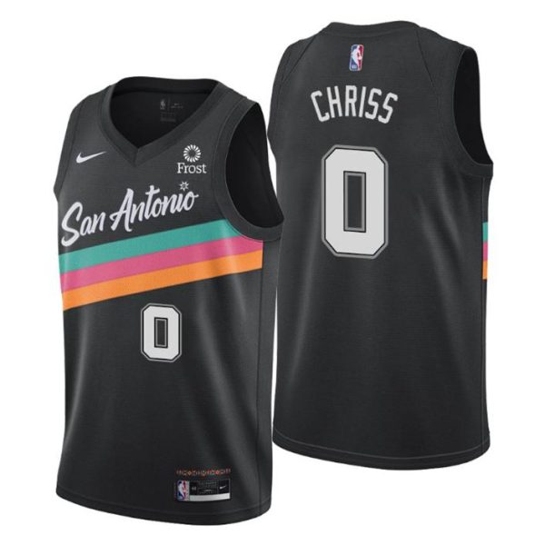 San Antonio Spurs Trikot City Edition Marquese Chriss No. 0 Schwarz Swingman