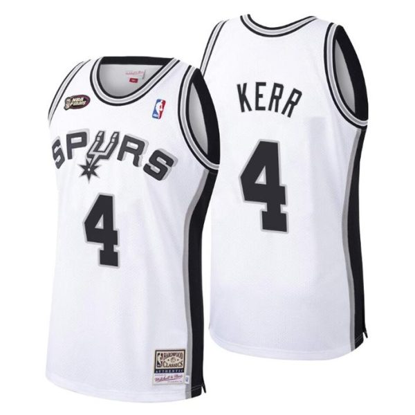 San Antonio Spurs Trikot Herren #4 Authentic Steve Kerr Weiß Hardwood Classics