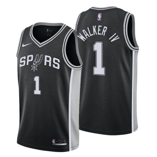 San Antonio Spurs Trikot Icon Edition Lonnie Walker IV 1 Schwarz 2020-21