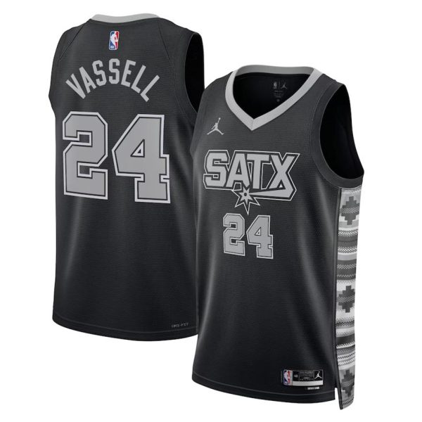 San Antonio Spurs Trikot Jordan Statement Edition Swingman – Schwarz – Devin Vassell