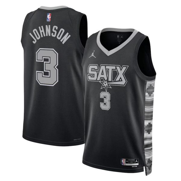 San Antonio Spurs Trikot Jordan Statement Edition Swingman – Schwarz – Keldon Johnson