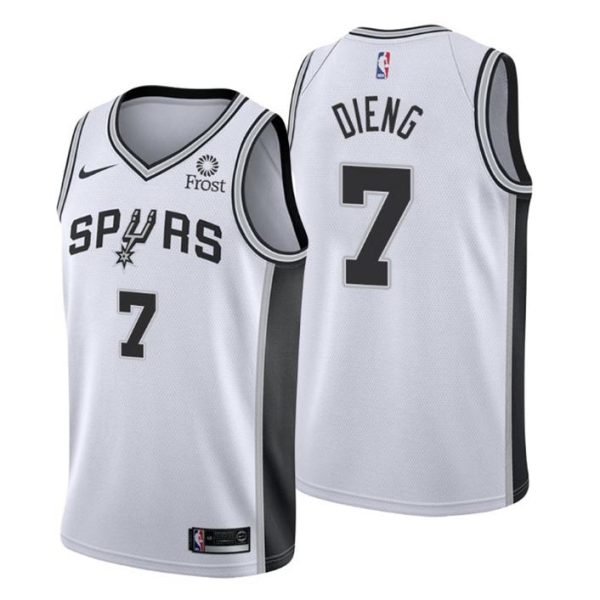 San Antonio Spurs Trikot No. 7 Gorgui Dieng Weiß Swingman Association Edition