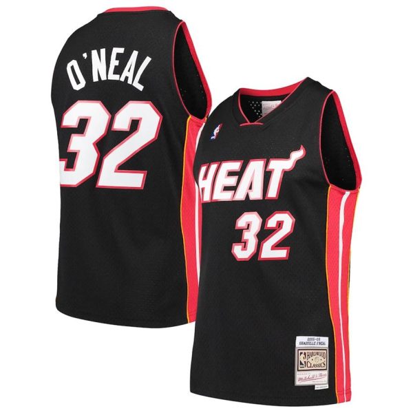 Shaquille O’Neal Miami Heat Trikot Mitchell & Ness Hardwood Classics Swingman – Schwarz