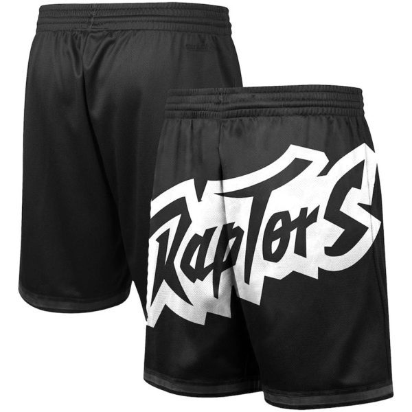 Toronto Raptors Mitchell & Ness Big Face 3.0 Fashion Shorts – Schwarz