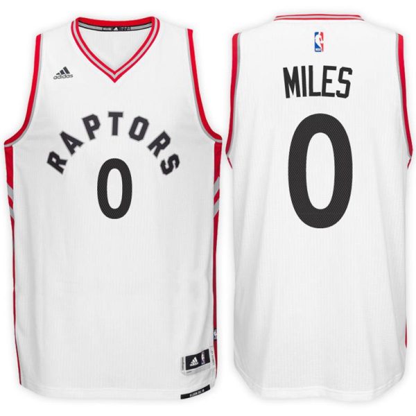 Toronto Raptors Trikot #0 C.J. Miles Home Weiß New Swingman