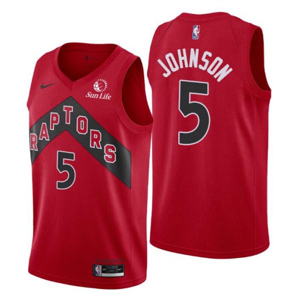 Toronto Raptors Trikot #5 Stanley Johnson Swingman Rot Icon Edition 2021