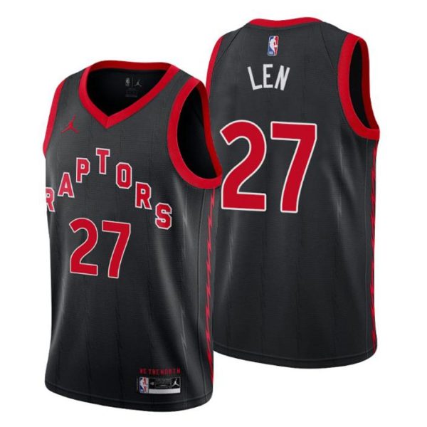 Toronto Raptors Trikot Alex Len No.27 Statement Schwarz 2020-21 Kinder