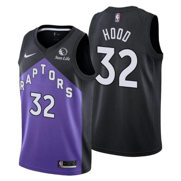 Toronto Raptors Trikot Earned Edition #32 Rodney Hood Schwarz