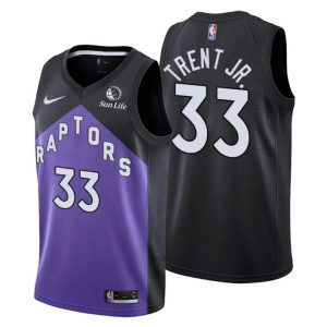 Toronto Raptors Trikot Earned Edition #33 Gary Trent Jr. Schwarz