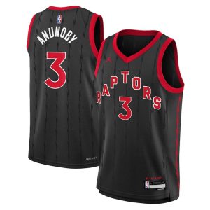 Toronto Raptors Trikot Jordan Statement Edition Swingman 22 – Schwarz – OG Anunoby – Kinder