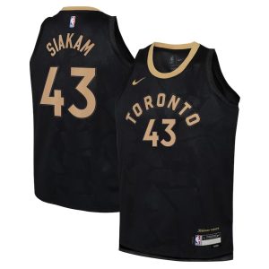 Toronto Raptors Trikot Nike City Edition Swingman 22 – Schwarz – Pascal Siakam – Kinder