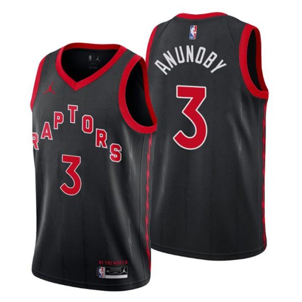 Toronto Raptors Trikot OG Anunoby No.3 Statement Schwarz 2020-21 Kinder