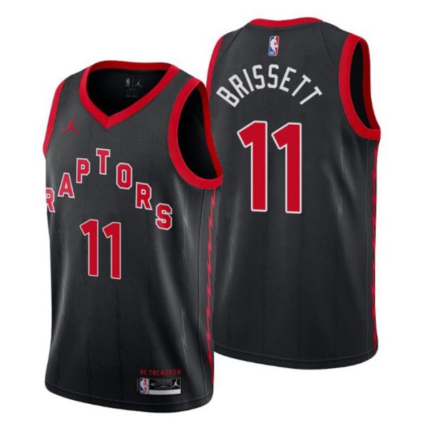 Toronto Raptors Trikot Oshae Brissett No.11 Statement Schwarz 2020-21 Kinder