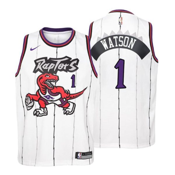 Toronto Raptors Trikot Paul Watson No.1 2021 Hardwood Classics Weiß Kinder