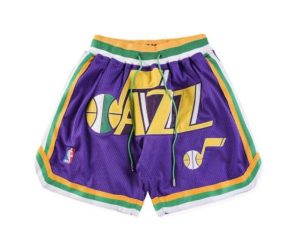 Utah Jazz 90s Throwback Basketball Lila Just Don Shorts