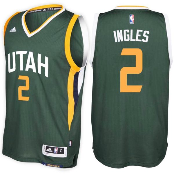 Utah Jazz Trikot #2 Joe Ingles Alternate Grün New Swingman