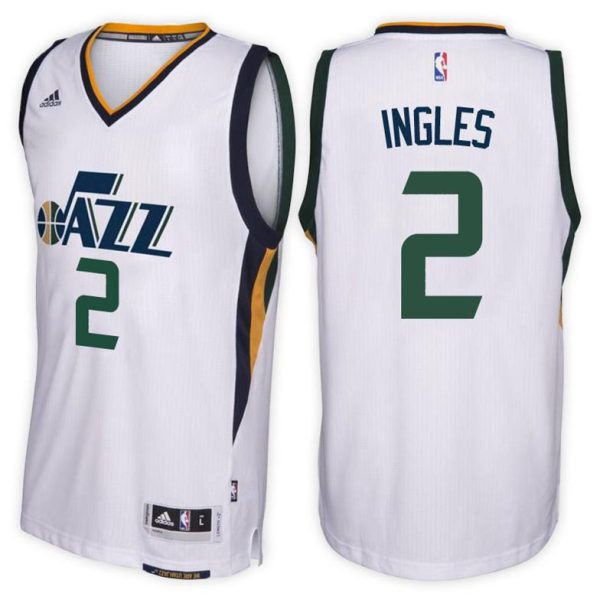 Utah Jazz Trikot #2 Joe Ingles Home Weiß New Swingman