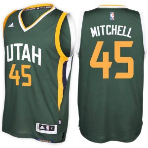 Utah Jazz Trikot #45 Donovan Mitchell Alternate Grün New Swingman