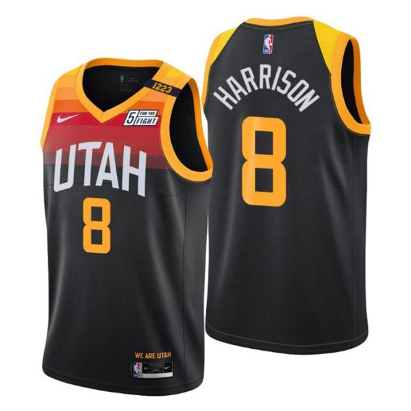 Utah Jazz Trikot #8 Shaquille Harrison Swingman Schwarz City Edition 2021