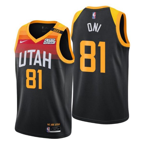 Utah Jazz Trikot #81 Miye Oni Swingman Schwarz City Edition 2021