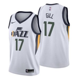 Utah Jazz Trikot Associateion Edition Romaro Gill 17 Weiß