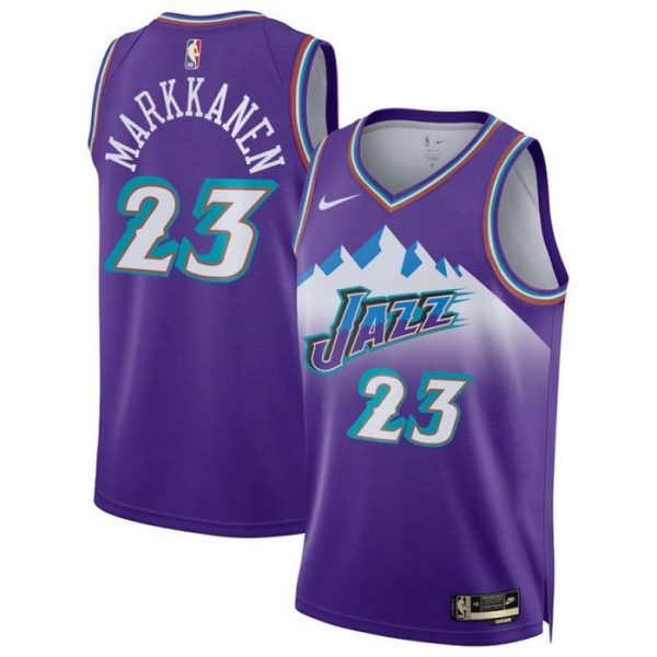 Utah Jazz Trikot Nike Classic Edition 2022-23 Swingman Lila Version Lauri Markkanen 23 Herren