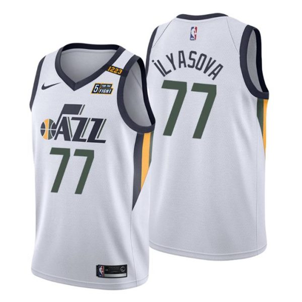 Utah Jazz Trikot No. 77 Ersan İlyasova Weiß Swingman Association Edition