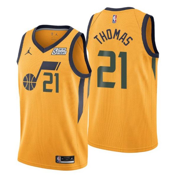 Utah Jazz Trikot Statement Edition #21 Matt Thomas Gold