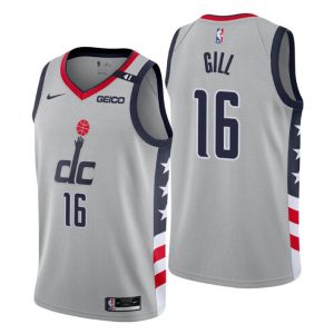 Washington Wizards Trikot #16 Anthony Gill Swingman Grau City Edition 2020-21