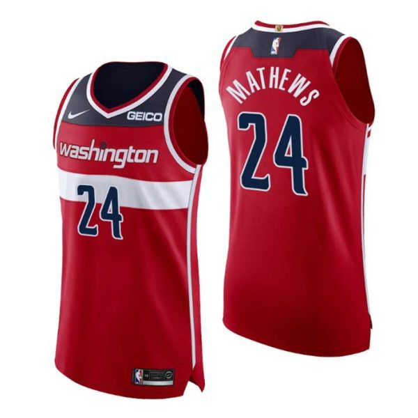 Washington Wizards Trikot #24 Garrison Mathews Authentic Statement Edition Rot