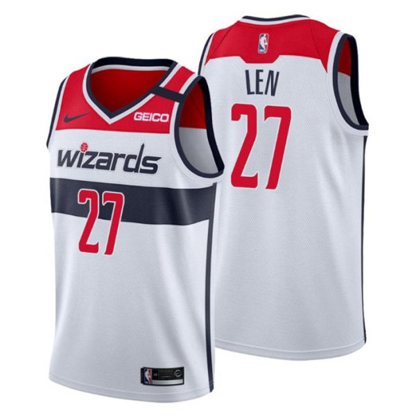 Washington Wizards Trikot Association Edition Alex Len No. 27 Weiß Swingman