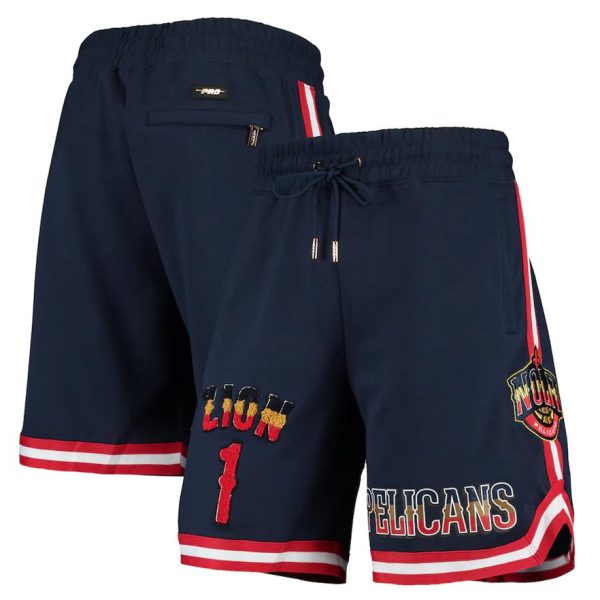 Zion Williamson New Orleans Pelicans Pro Standard Team Logo Player Shorts – Navy